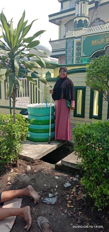 Pemasangan Wastafel KPSPAMS di MASJID NURUL HUDA DSN X bekerjasama dengan PEMERINTAH DESA PEMATANG JOHAR